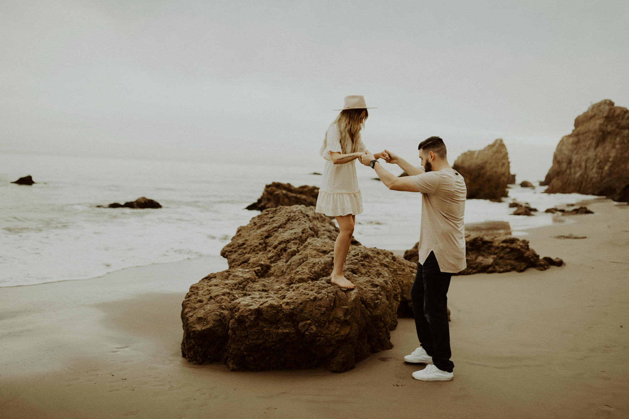 Malibu Adventure session at El Matador Beach, by LA + Southern California Elopement + Wedding Photographer Katie Bertagnolli