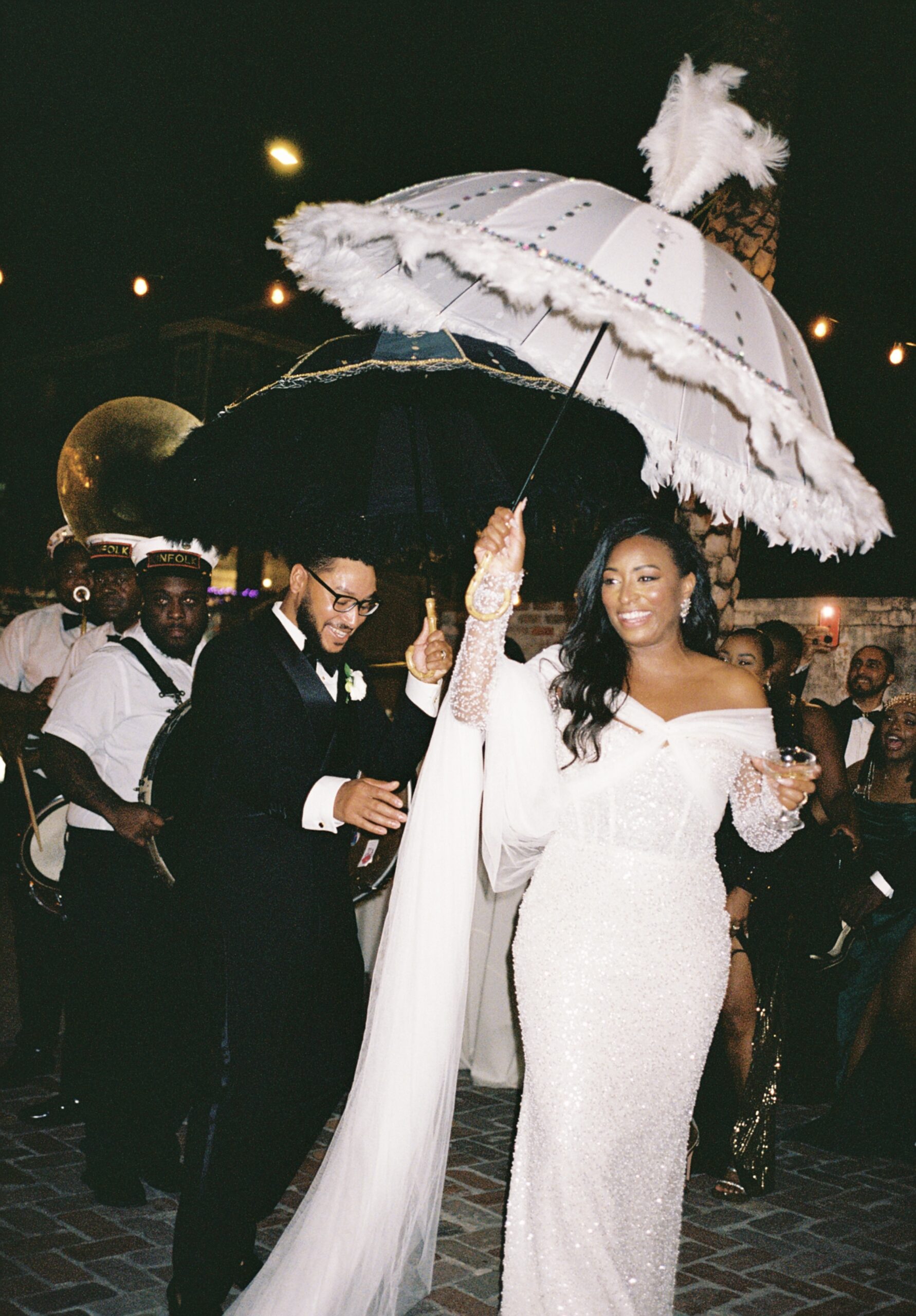 second line at race & religious wedding